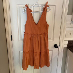 Petal & Pup Tie Shoulder tiered midi Sundress dress 33694